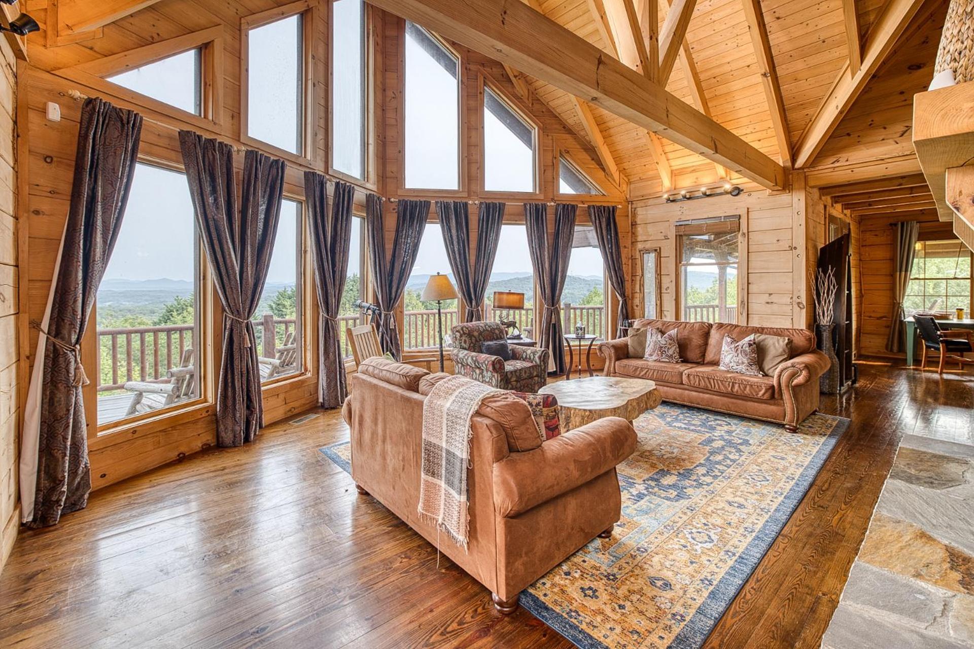 Sky High Lodge By Bk Stays. Large Cabin. Amazing Views. Game Room. Jacuzzi. Six Bedrooms. Sleeps 12 Blue Ridge Buitenkant foto